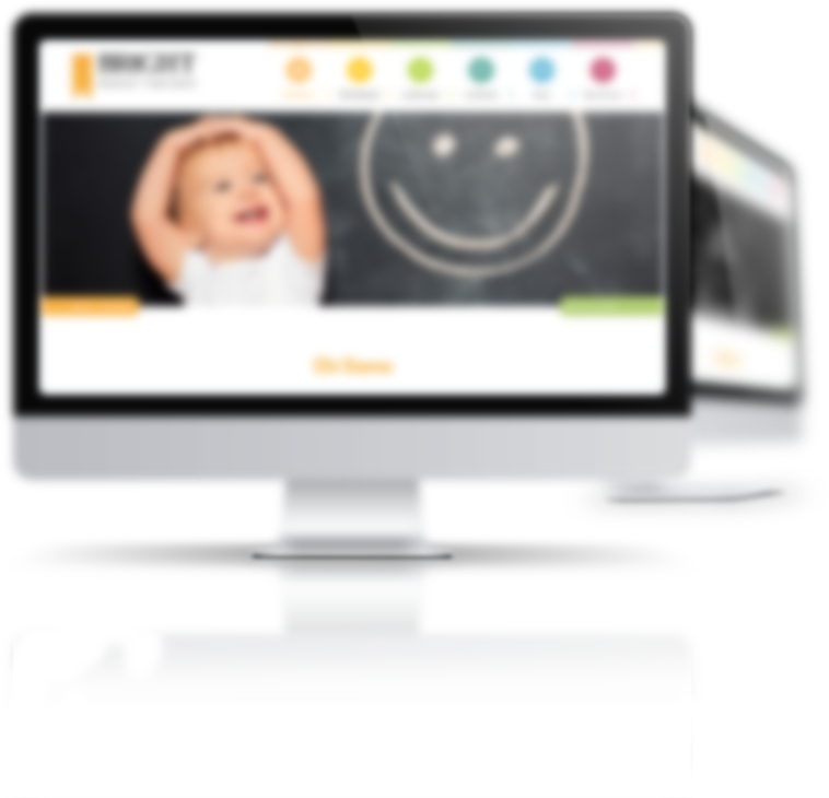 mockup dello sviluppo dello slider della homepage del sito internet responsivo per Bright Academy