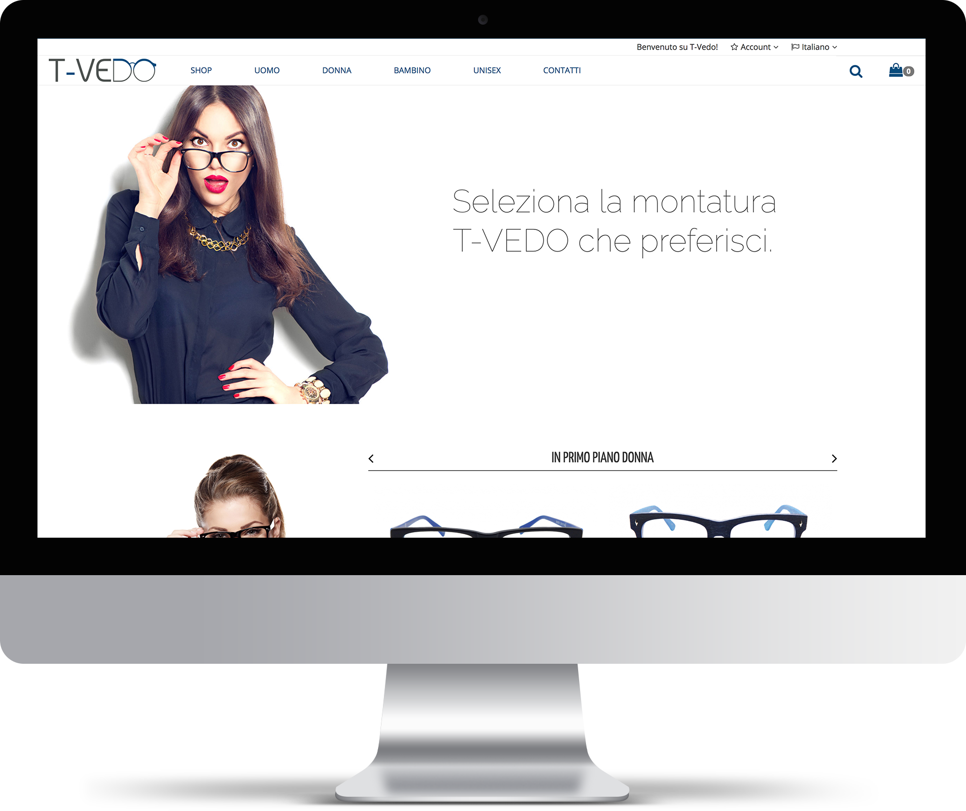 mockup presentazione web tvedo desktop