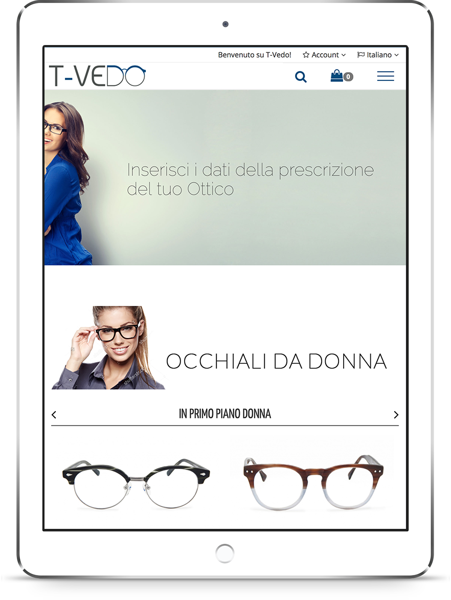 mockup presentazione web tvedo ipad