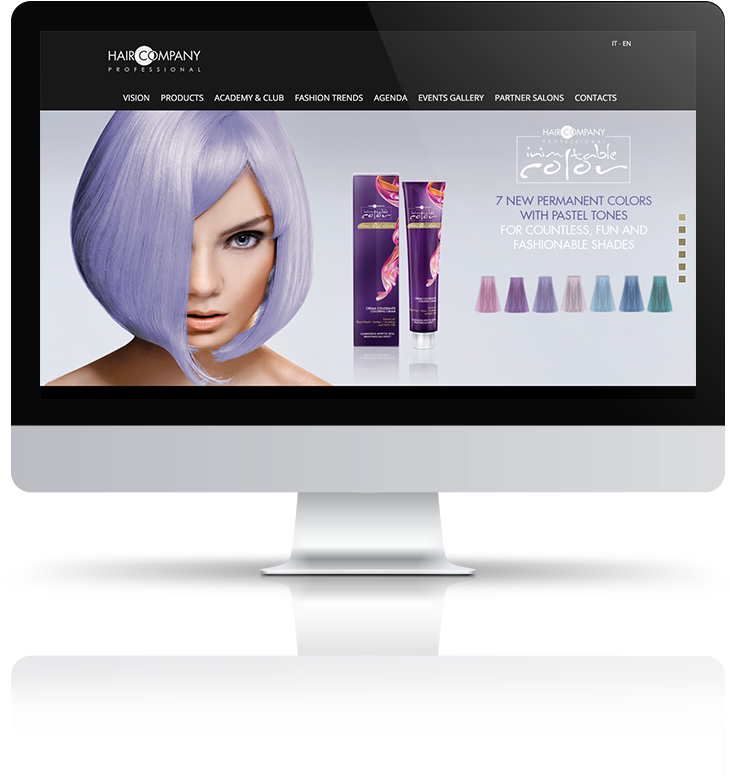 Sito Web E Social Media Marketing Hair Company Professional Wide