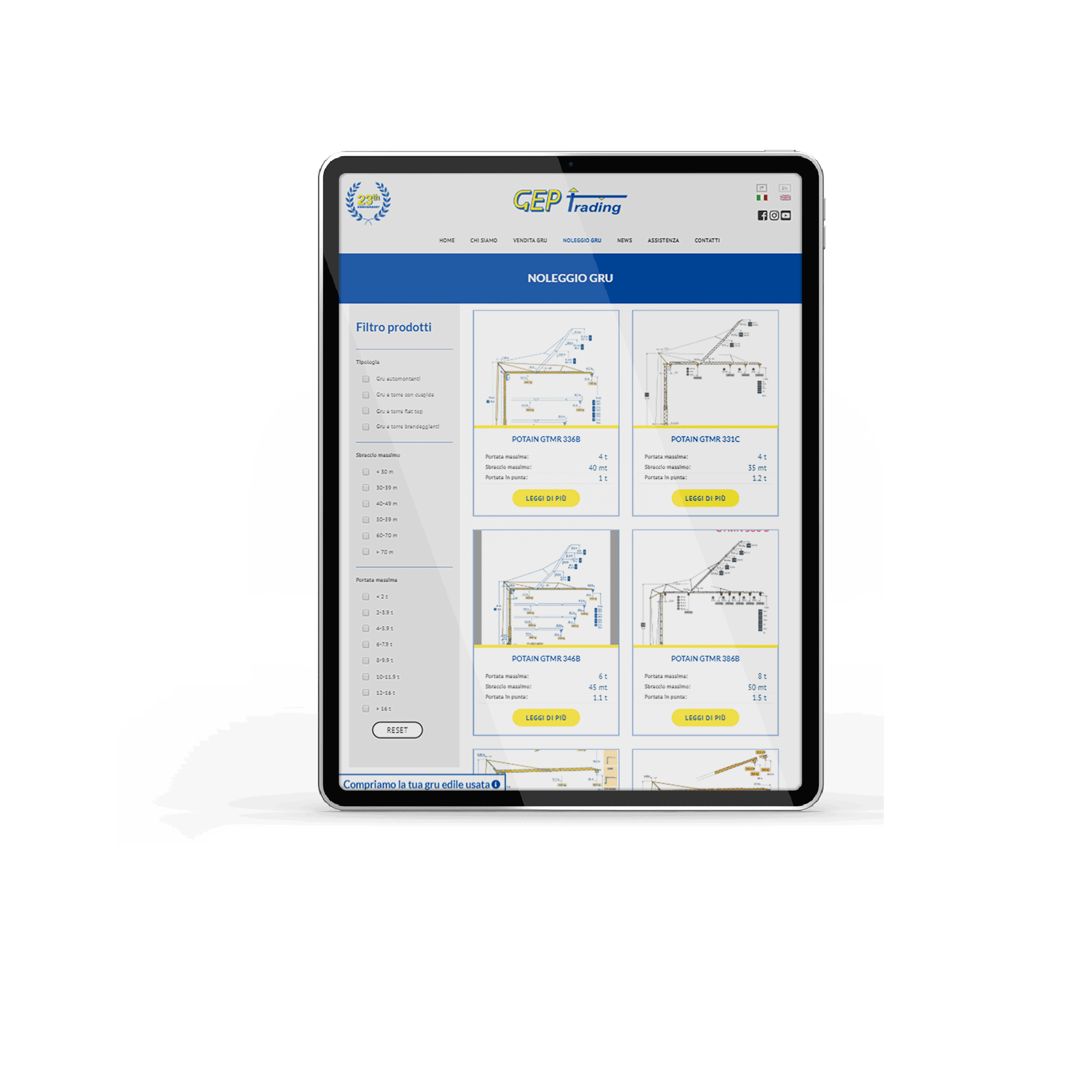 MockUp responsive GEP Trading