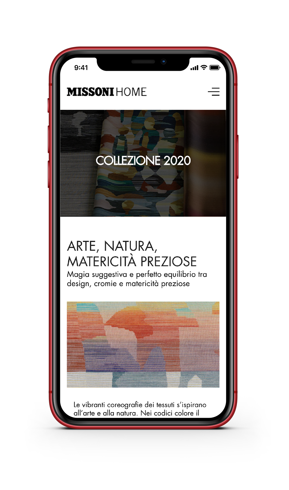 Sito web Missoni Home